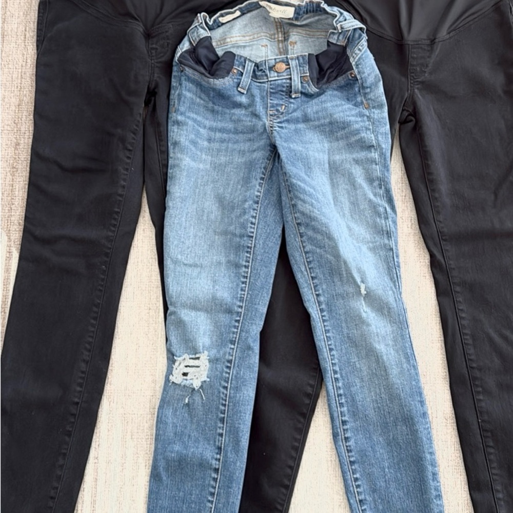 3 Pairs Madewell Maternity Skinny Jeans